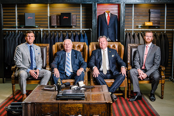 Four Of The Five Generations Of Stringham Together In The Utah Woolen Mills Store