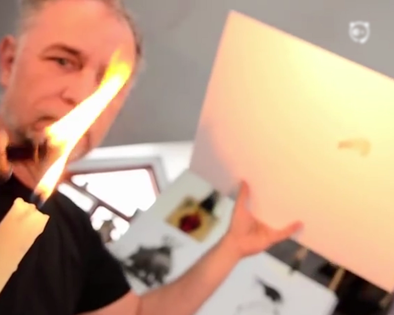 Artist Uses Fire To Create Art