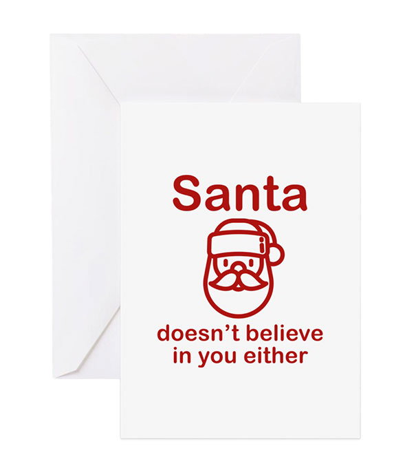 Rude & Funny Birthday Adult Humour Christmas Design 1 Greetings Card 