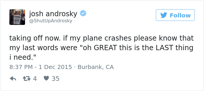 Funny Plane Tweet