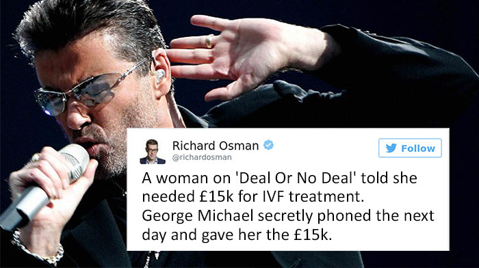 People Are Tweeting Stories About George Michael’s Incredible Generosity