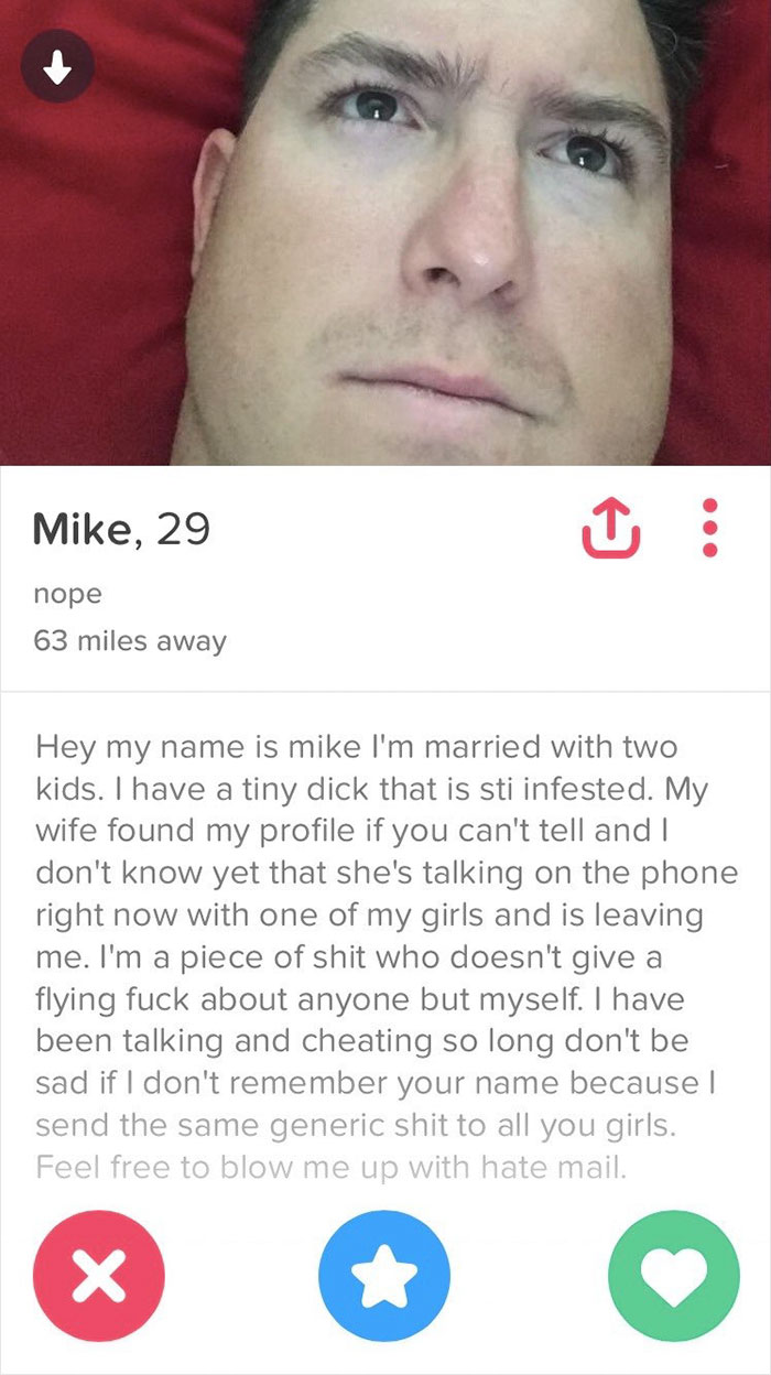 Woman Finds Her Cheating Husband's Tinder And Brutally Rewrites His About Info