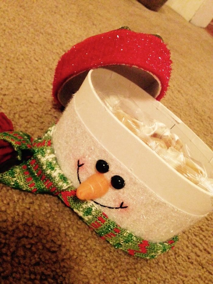 Cute Snowman Gift Basket For Friends And Family To Enjoy
