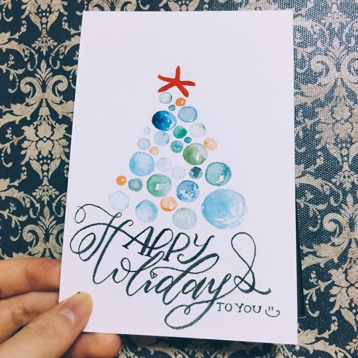 I Made Christmas Cards For My Far Away Friends