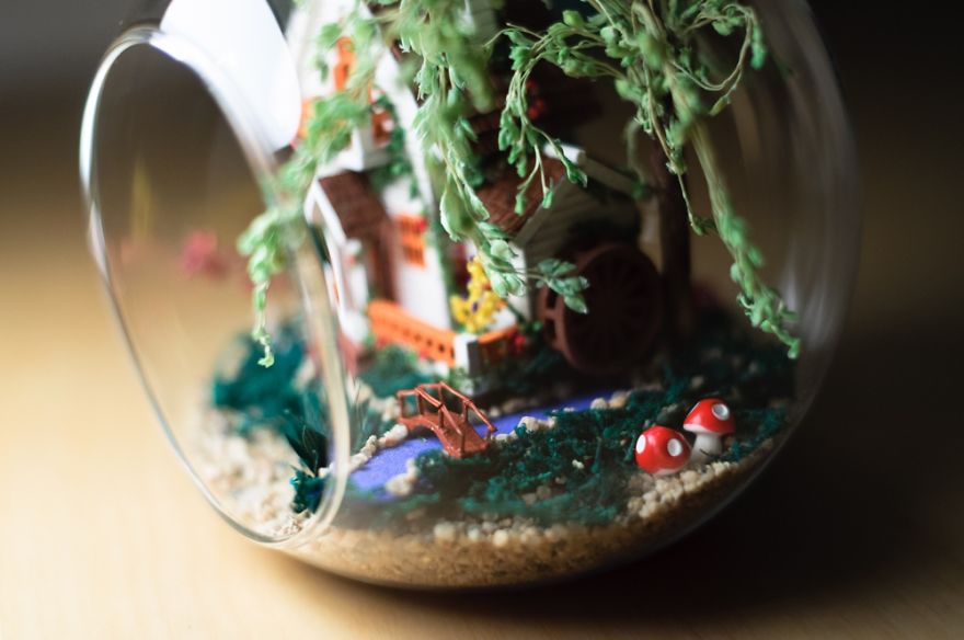Forest Home In Glass Ball Diy