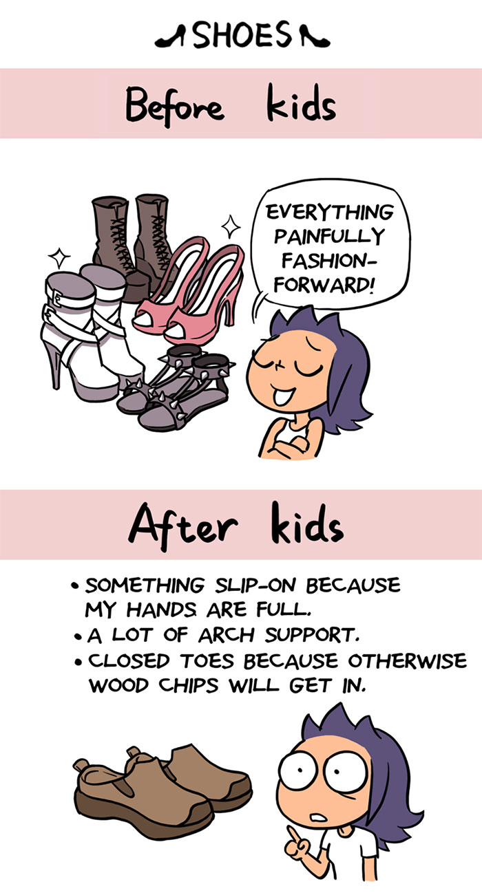 Before & After Kids Comics Reveal How You Begin To Look Like A Mom