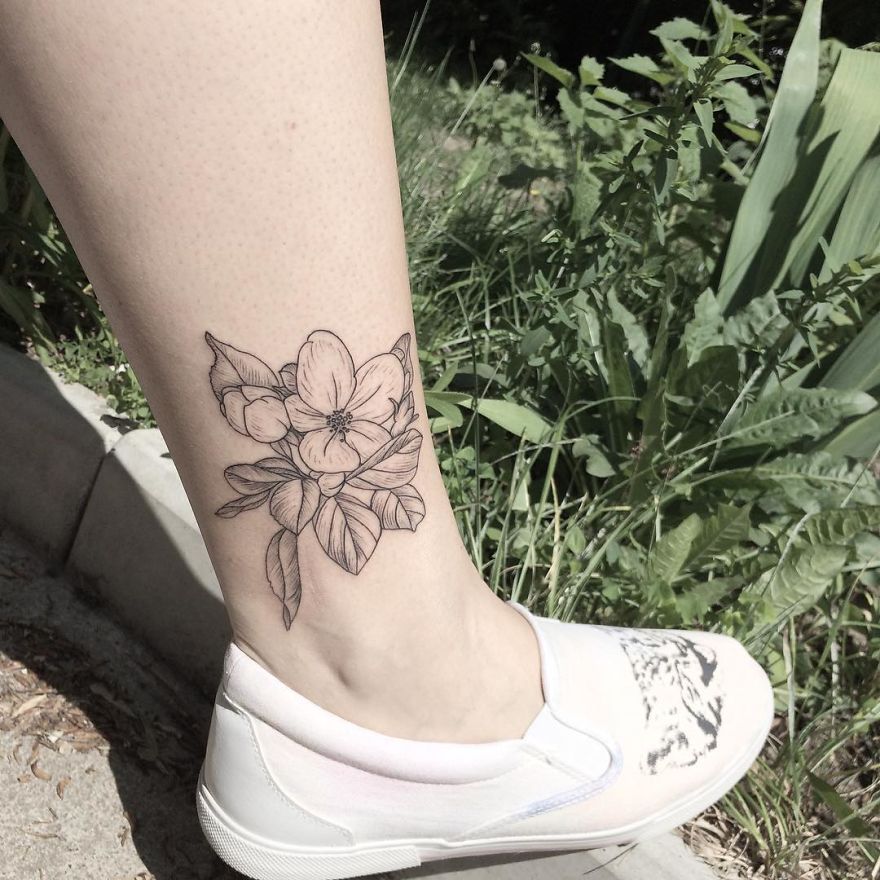 Mary Is A Talented Tattoo Artist From Kiev Who Creates Breathtaking Floral Tattoos