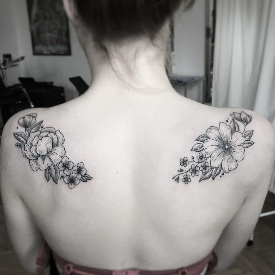 Mary Is A Talented Tattoo Artist From Kiev Who Creates Breathtaking Floral Tattoos