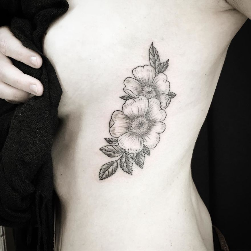 Mary Is A Talented Tattoo Artist From Kiev Who Creates Breathtaking Floral Tattoos