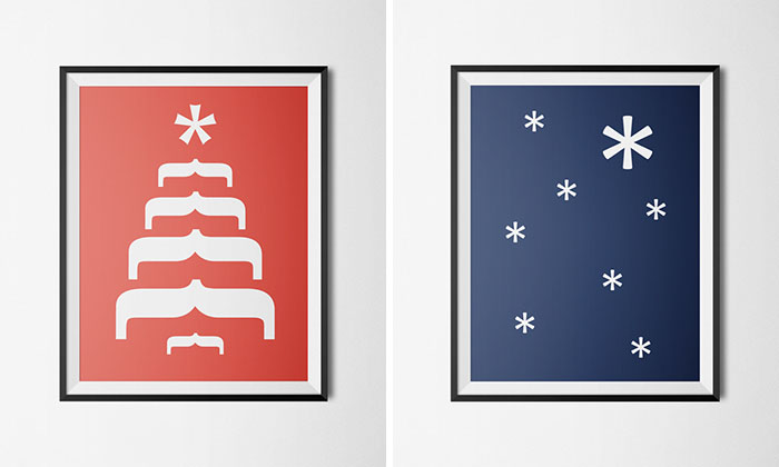 Typography Christmas Cards That Cleverly Use Characters To Create Holiday Messages