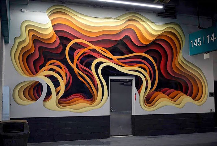 Street Artist Spray-Paints Boring Buildings With Optical Illusions That Look Like 3D Portals