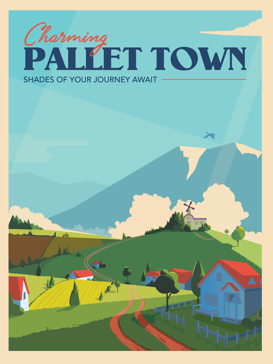 I Create Pop Art Travel Posters, This Time It's Pokemon Travel Posters