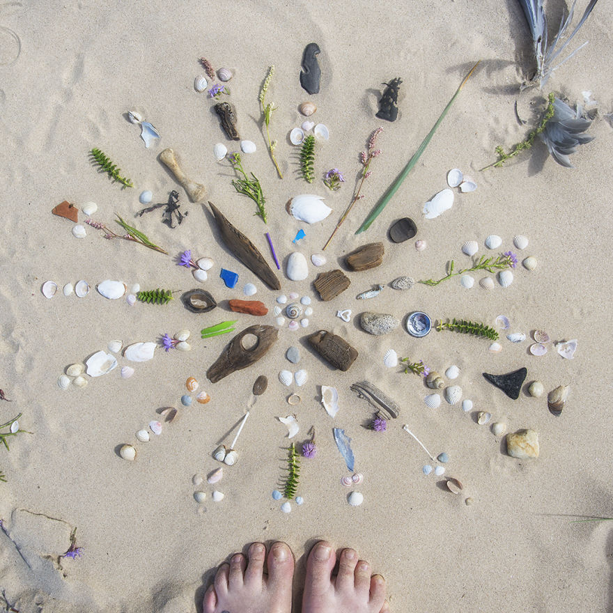Reorganizing Little Things Found From Nearby Nature Turns Them Into Art