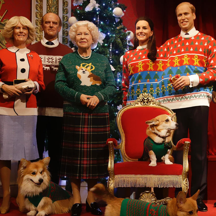 royal-family-wax-figurines-ugly-christmas-sweaters-2