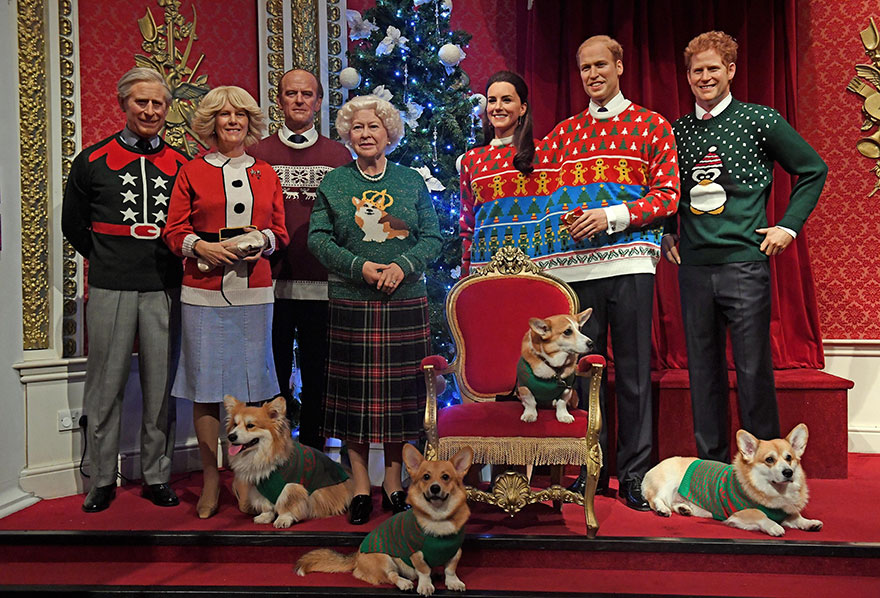royal-family-wax-figurines-ugly-christmas-sweaters-7