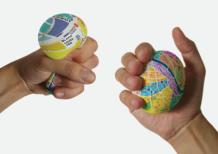 Stress Ball Map Which Zooms In When You Squeeze It