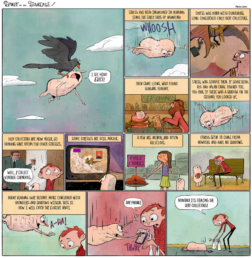 Spirit Of The Staircase: A Comic Strip About Friendship, The South, And A Peculiar Critter. Spirit Of The Staircase: A Comic Strip About Friendship, The South, And A Peculiar Critter.