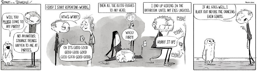 Spirit Of The Staircase: A Comic Strip About Friendship, The South, And A Peculiar Critter. Spirit Of The Staircase: A Comic Strip About Friendship, The South, And A Peculiar Critter.