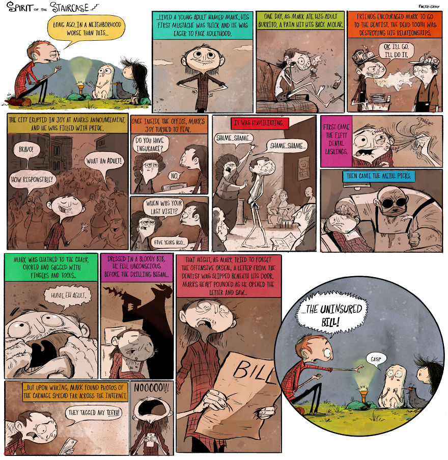 Spirit Of The Staircase: A Comic Strip About Friendship, The South, And A Peculiar Critter. Spirit Of The Staircase: A Comic Strip About Friendship, The South, And A Peculiar Critter.