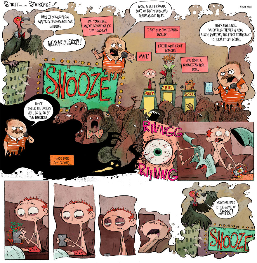Spirit Of The Staircase: A Comic Strip About Friendship, The South, And A Peculiar Critter. Spirit Of The Staircase: A Comic Strip About Friendship, The South, And A Peculiar Critter.