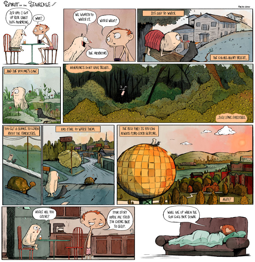 Spirit Of The Staircase: A Comic Strip About Friendship, The South, And A Peculiar Critter. Spirit Of The Staircase: A Comic Strip About Friendship, The South, And A Peculiar Critter.