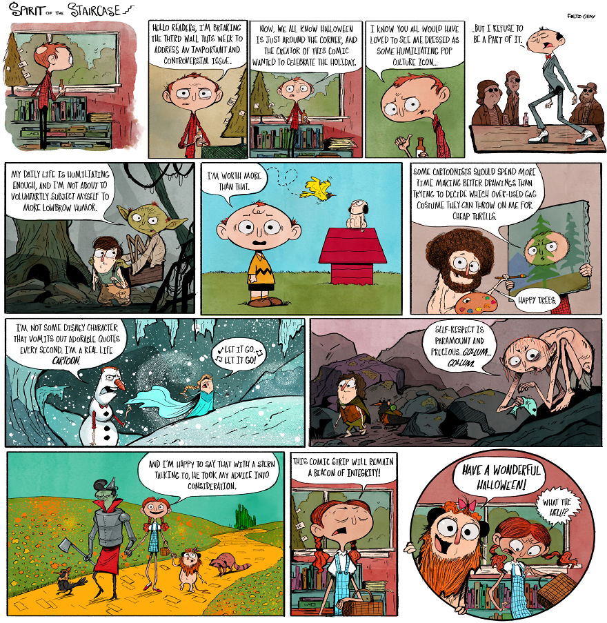 Spirit Of The Staircase: A Comic Strip About Friendship, The South, And A Peculiar Critter. Spirit Of The Staircase: A Comic Strip About Friendship, The South, And A Peculiar Critter.