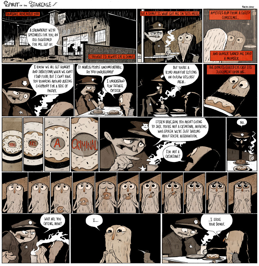 Spirit Of The Staircase: A Comic Strip About Friendship, The South, And A Peculiar Critter. Spirit Of The Staircase: A Comic Strip About Friendship, The South, And A Peculiar Critter.