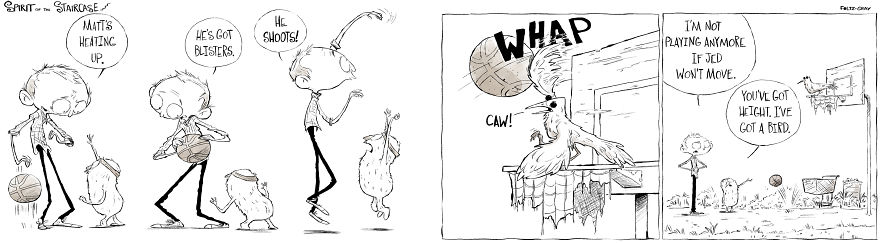 Spirit Of The Staircase: A Comic Strip About Friendship, The South, And A Peculiar Critter. Spirit Of The Staircase: A Comic Strip About Friendship, The South, And A Peculiar Critter.