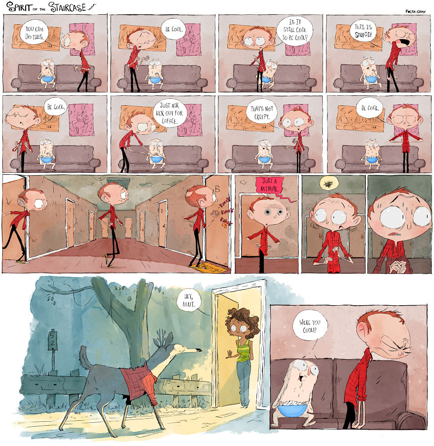 Spirit Of The Staircase: A Comic Strip About Friendship, The South, And A Peculiar Critter. Spirit Of The Staircase: A Comic Strip About Friendship, The South, And A Peculiar Critter.