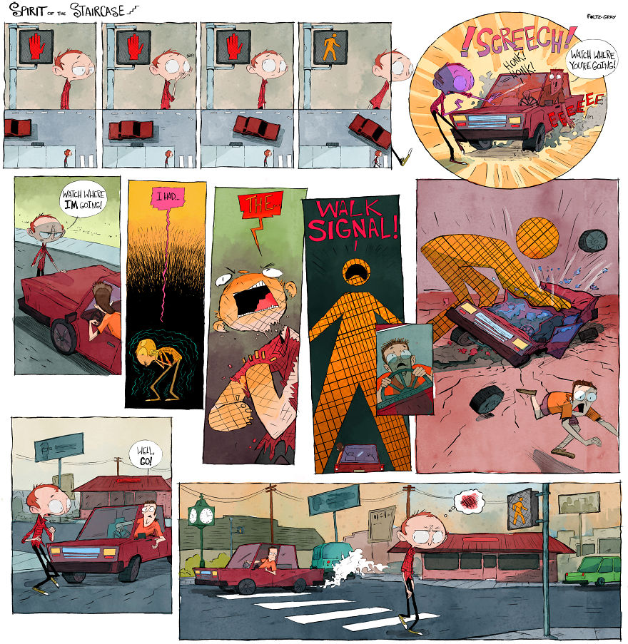 Spirit Of The Staircase: A Comic Strip About Friendship, The South, And A Peculiar Critter. Spirit Of The Staircase: A Comic Strip About Friendship, The South, And A Peculiar Critter.