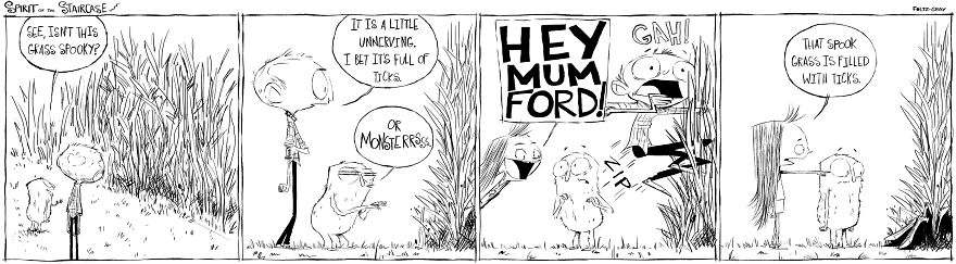 Spirit Of The Staircase: A Comic Strip About Friendship, The South, And A Peculiar Critter. Spirit Of The Staircase: A Comic Strip About Friendship, The South, And A Peculiar Critter.