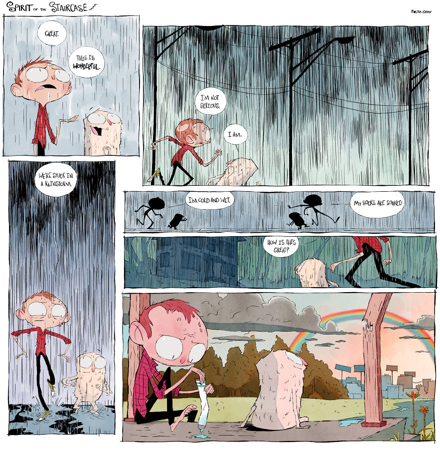 Spirit Of The Staircase: A Comic Strip About Friendship, The South, And A Peculiar Critter. Spirit Of The Staircase: A Comic Strip About Friendship, The South, And A Peculiar Critter.