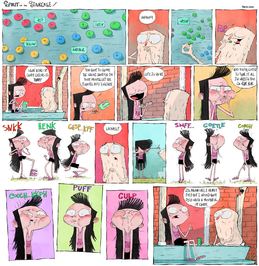 Spirit Of The Staircase: A Comic Strip About Friendship, The South, And A Peculiar Critter. Spirit Of The Staircase: A Comic Strip About Friendship, The South, And A Peculiar Critter.