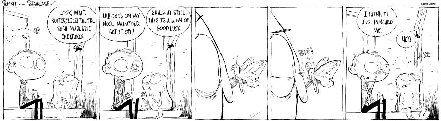 Spirit Of The Staircase: A Comic Strip About Friendship, The South, And A Peculiar Critter. Spirit Of The Staircase: A Comic Strip About Friendship, The South, And A Peculiar Critter.