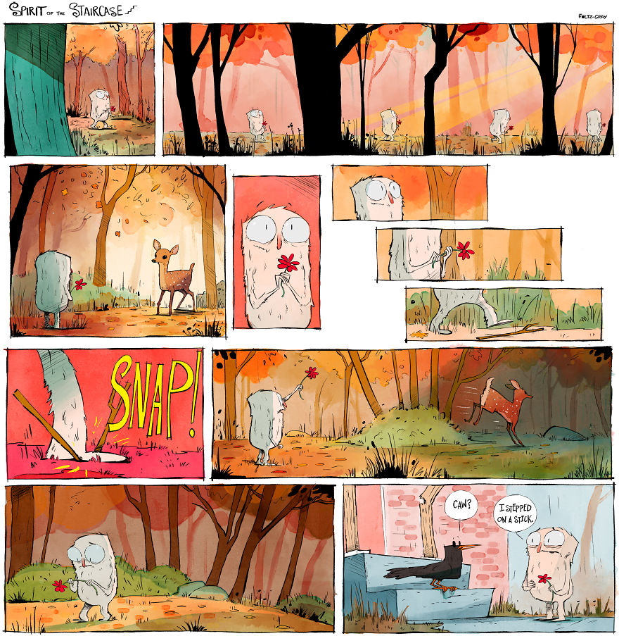 Spirit Of The Staircase: A Comic Strip About Friendship, The South, And A Peculiar Critter. Spirit Of The Staircase: A Comic Strip About Friendship, The South, And A Peculiar Critter.