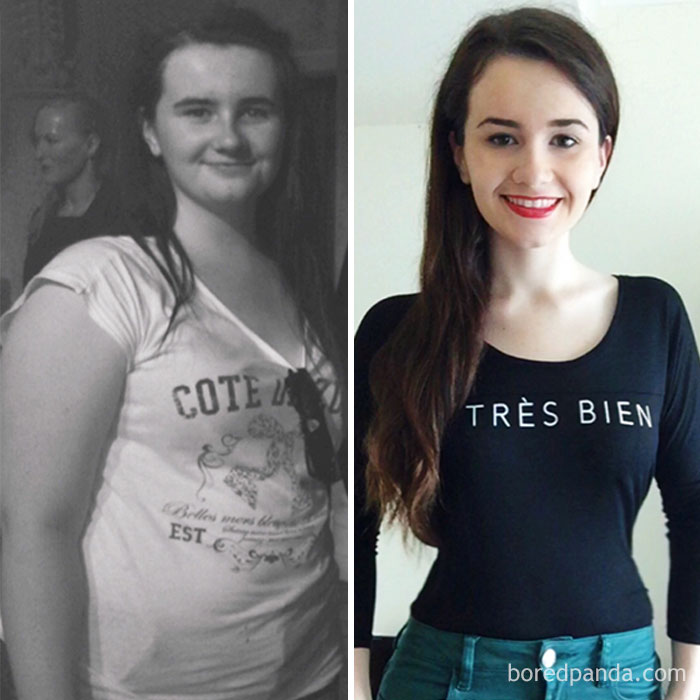From 224LBS To 135LBS. I Agree With My Shirt. This Is A Pretty "Très Bien" Comparison