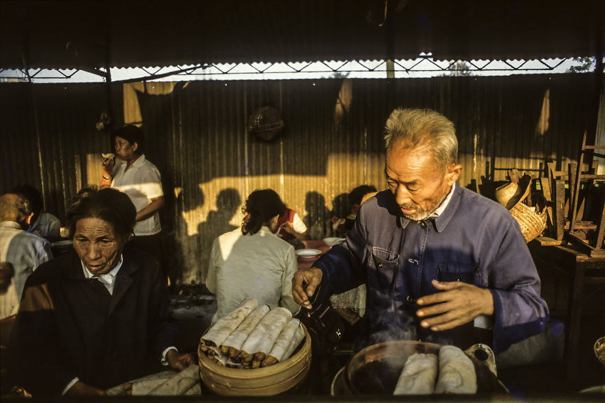 Elderly Couples Selling Fritters, Suzhou, 1984