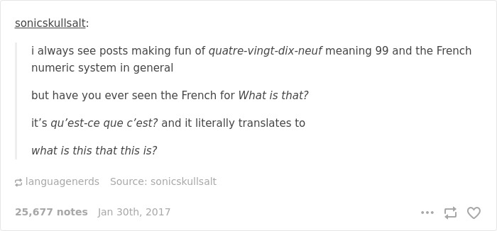 The French Numeric System