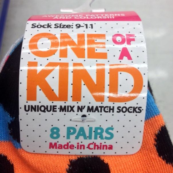 A Whole Pack Of Socks That Don't Match.