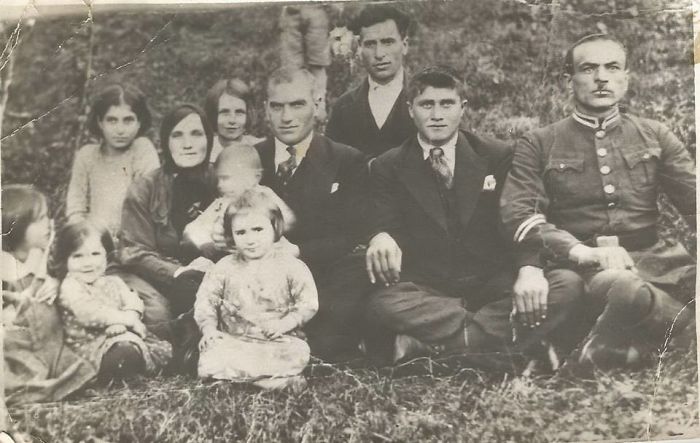 In 1938, Grandfather (first From Right) And Grandmother(4th From Left) With Their Family. The Smiling Little Girl, Second From Left Is My Mother, Now She Is 80.