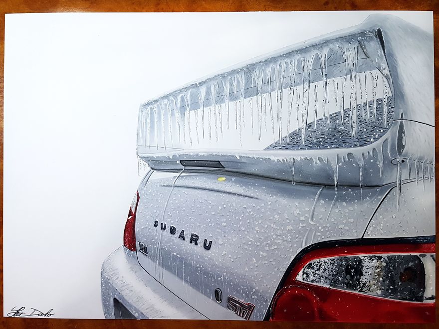 Hyperrealistic Car Drawings