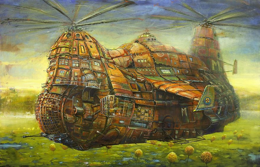 Artist Spends Hours Painting Otherworldly Vehicles