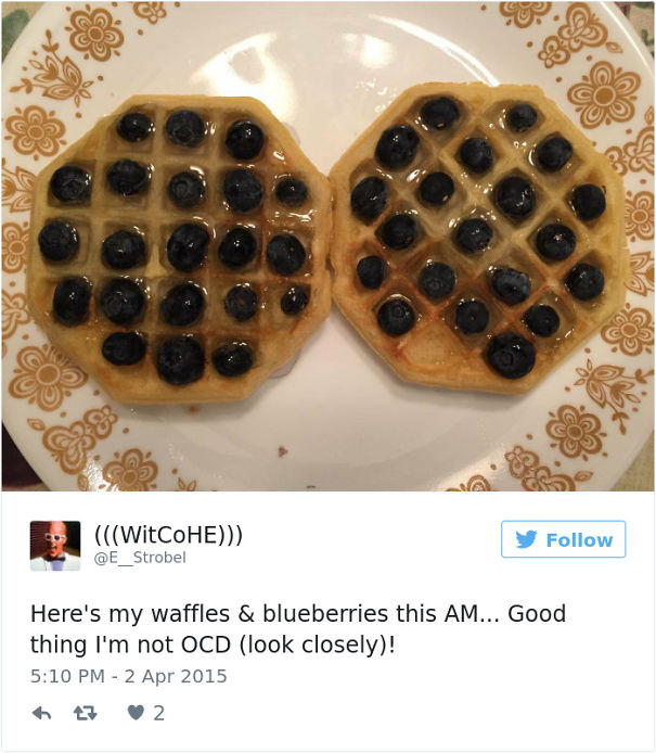 Here's My Waffles & Blueberries. Good Thing I'm Not Perfecionist