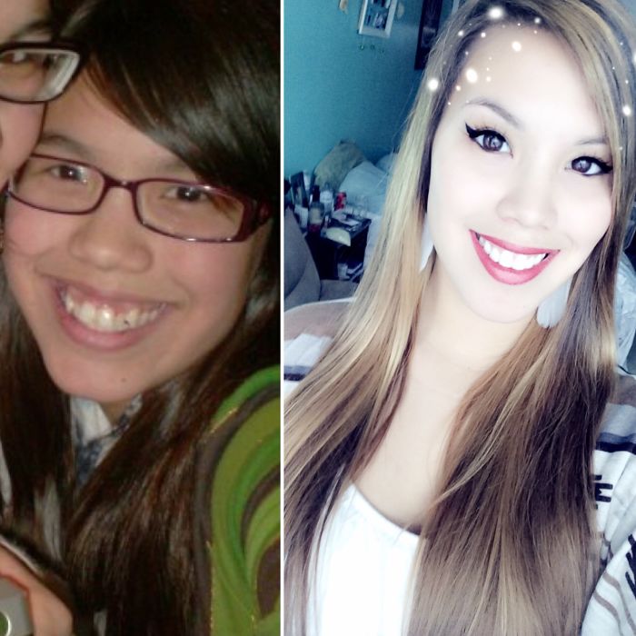 Thank-you Braces, Contacts, Make Up And Hair Dye. Lol