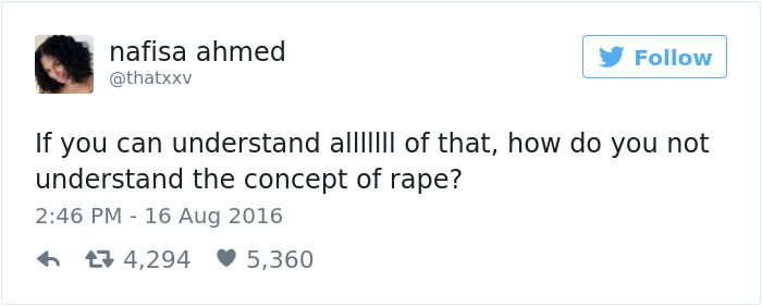 Woman Explains Difference Between Rape And Consent In 5 Tweets To Men Who Still Don't Get It