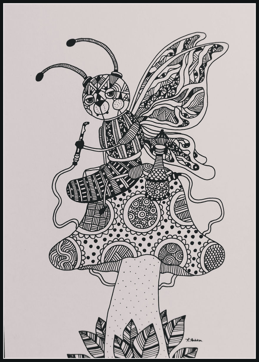 My Burton-Inspired Drawings Of Alice In Wonderland