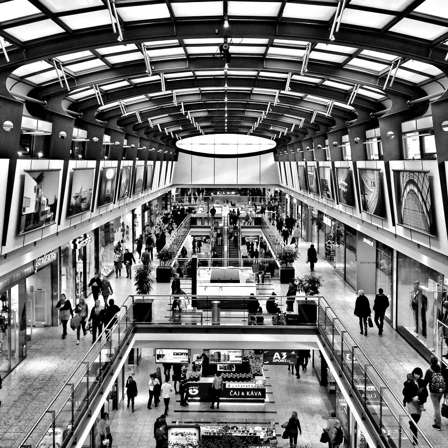 My B/w Square World With Iphone