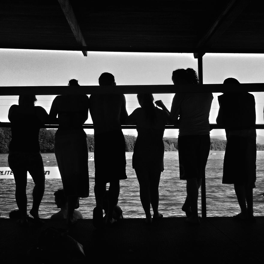 My B/w Square World With Iphone