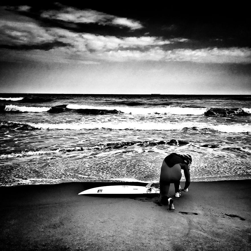 My B/w Square World With Iphone