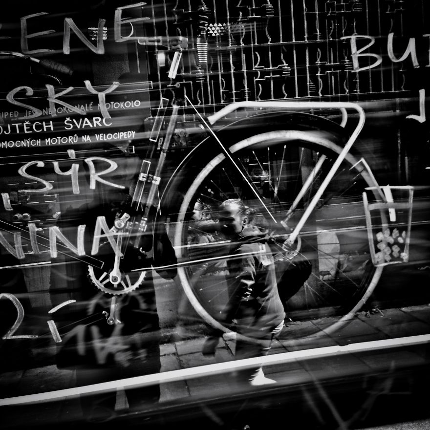 My B/w Square World With Iphone